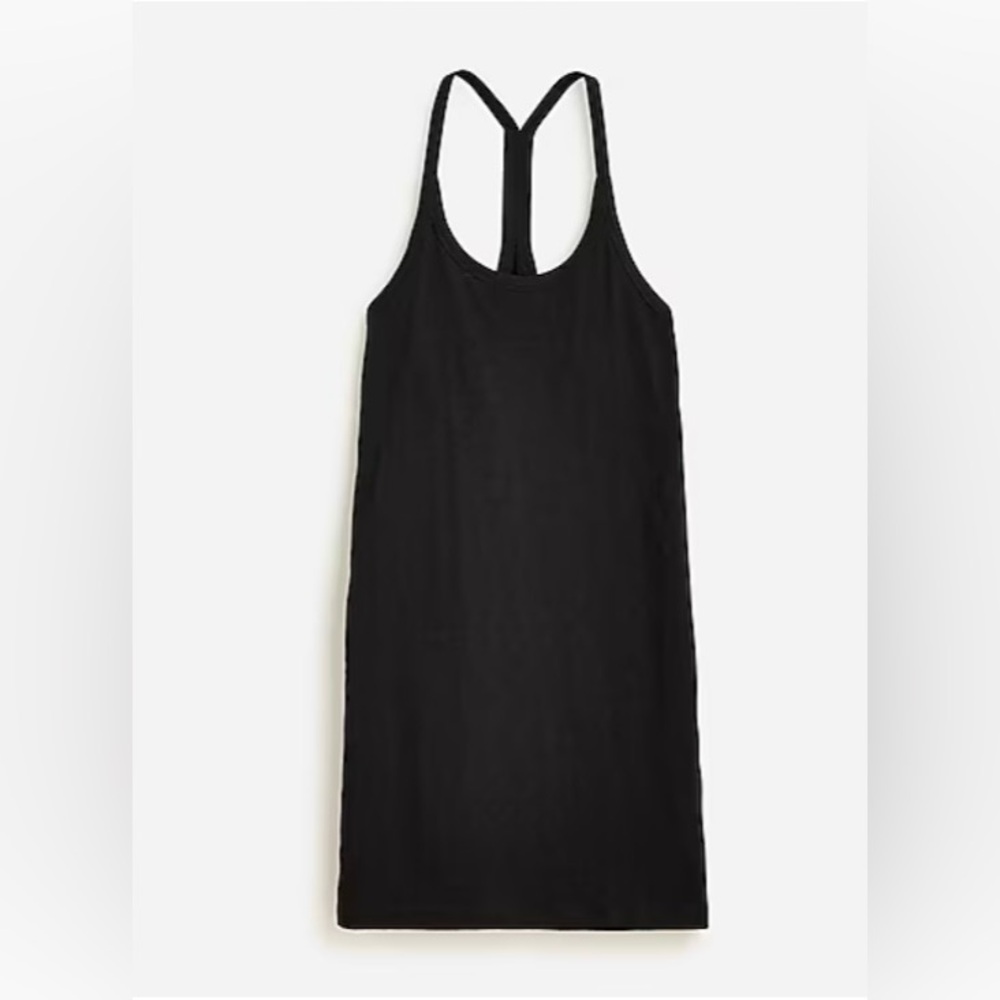 J.Crew Relaxed tank dress in slub cotton | Black